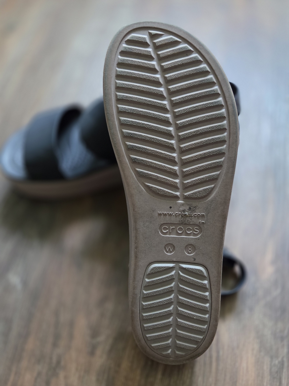 Women’s Black Platform Crocs Sandals - Picture 4 of 4